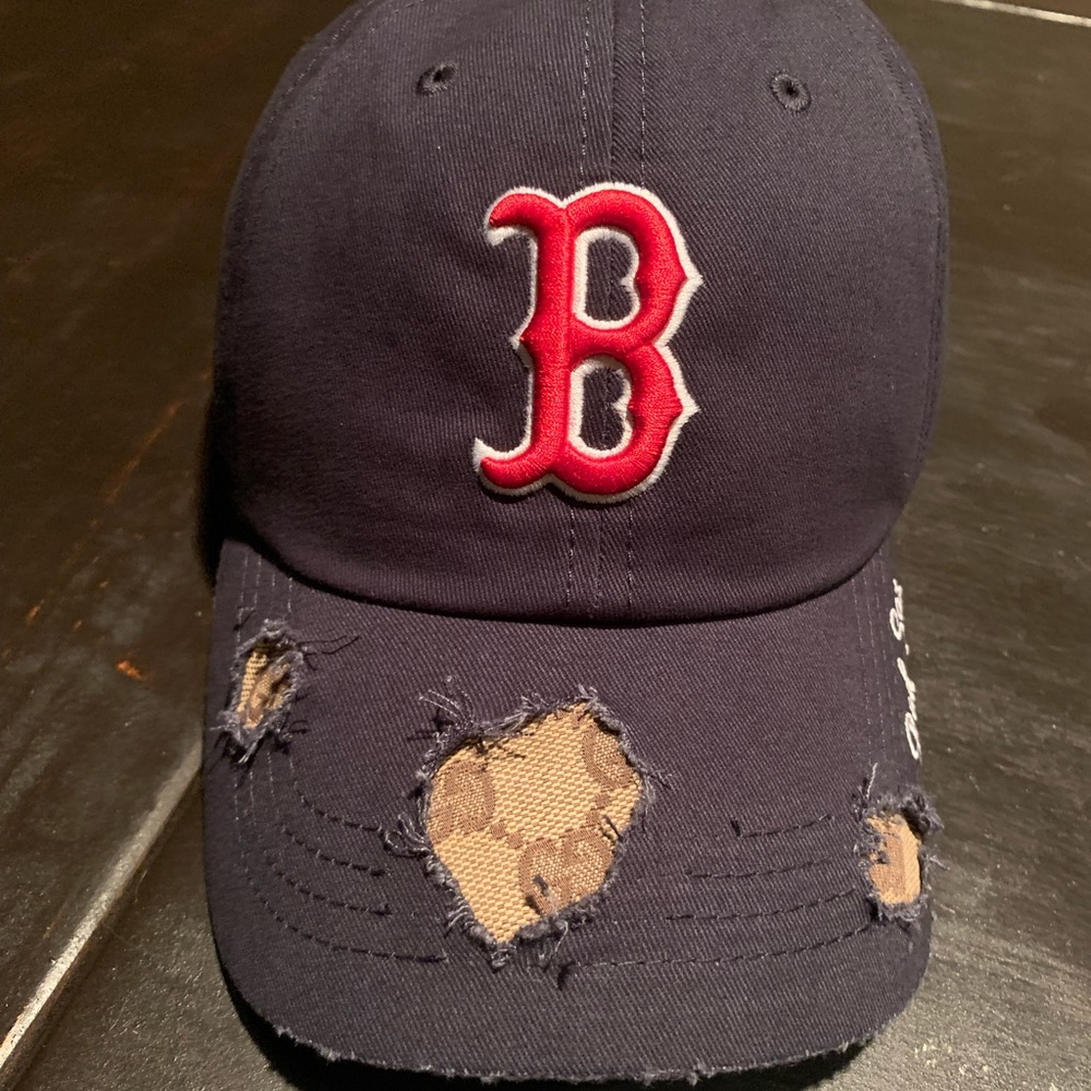*Reserved* Repurposed Gucci Boston Hat. ⚾️